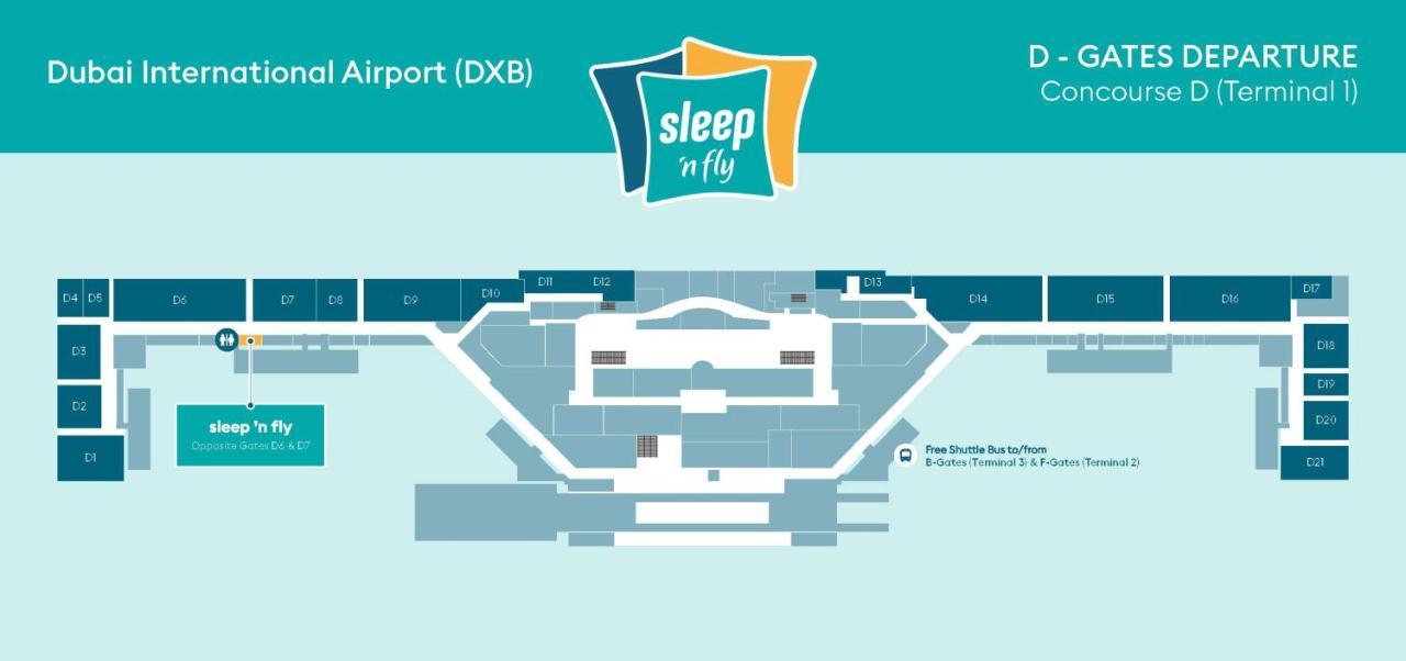 Sleep 'N Fly Sleep Lounge, D-Gates Terminal 1 - Transit Only Hotel ดูไบ ภายนอก รูปภาพ